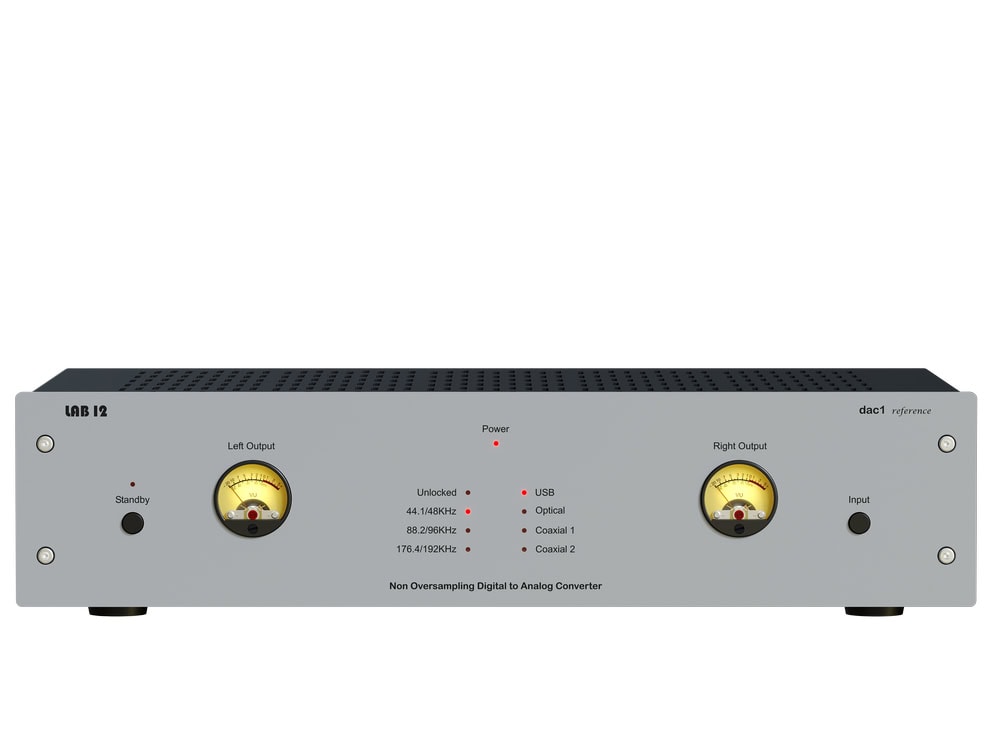 LAB12 DAC1 Reference získal ocenenie Watt Audio Great Value 2 DAC prevodník LAB12 DAC1 Reference vo vyhotovení Frozen Silver s dvojicou VU metrov
